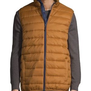 Mens brown puffer vest